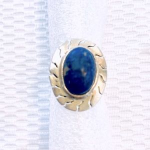 Sterling Silver Lapis Lazuli Ring Sz 6